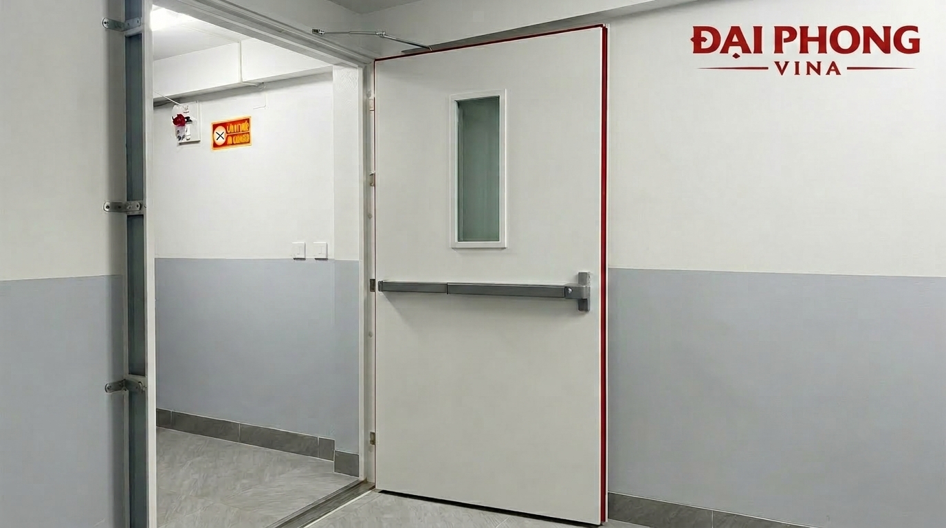 thi công và lắp đặt Cửa thép chống cháy EI 60, EI 90 KCN Nội Bài