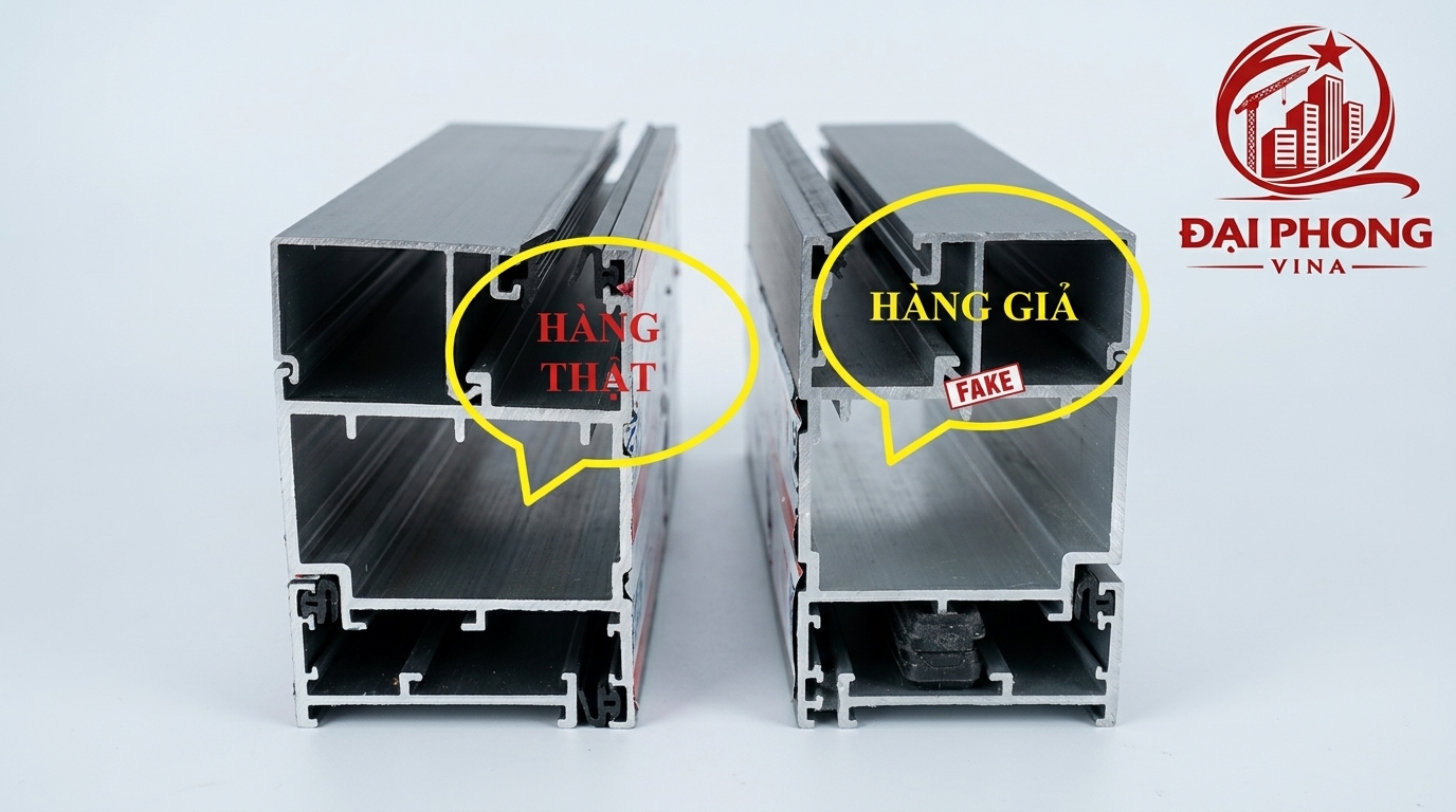 Cách phân biệt cửa nhôm thật giả