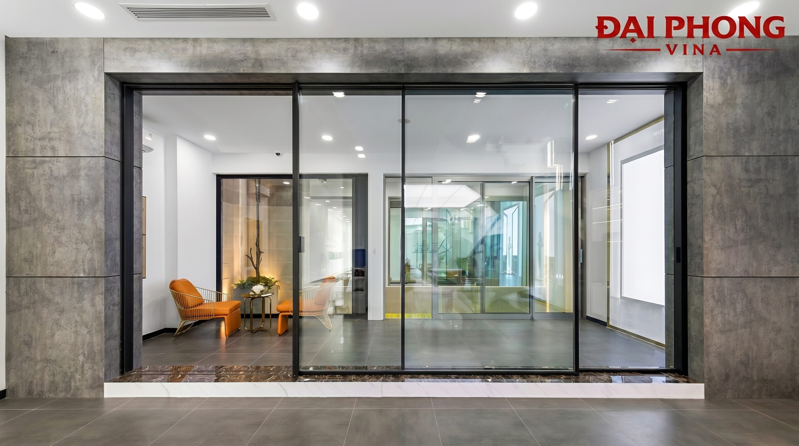 thi công và lắp đặt cửa kính tự động Hàn Quốc KCN Phụng Hiệp