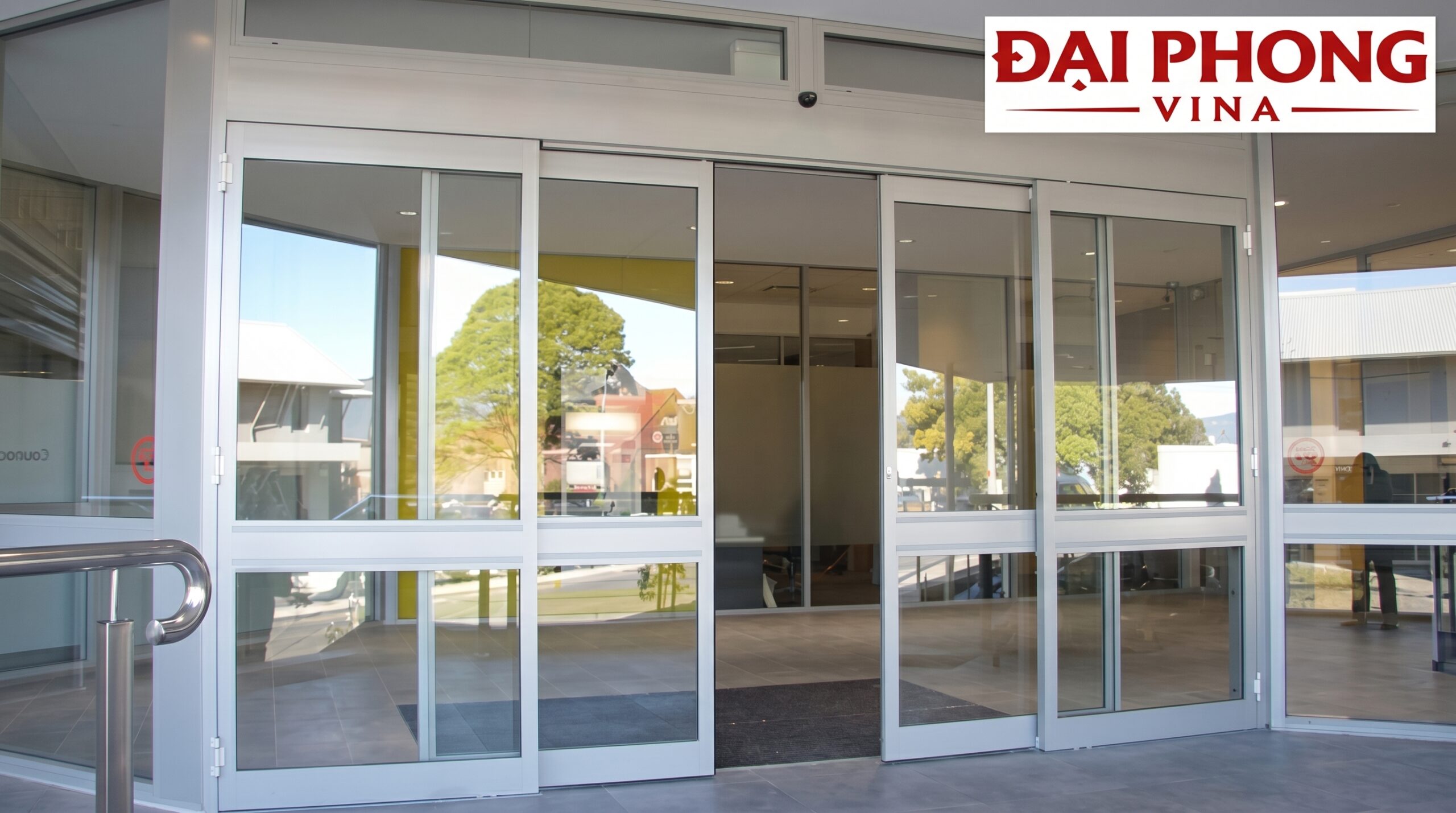 thi công và lắp đặt cửa kính tự động Hàn Khu công viên công nghệ phần mềm Hà Nội (Hanel)