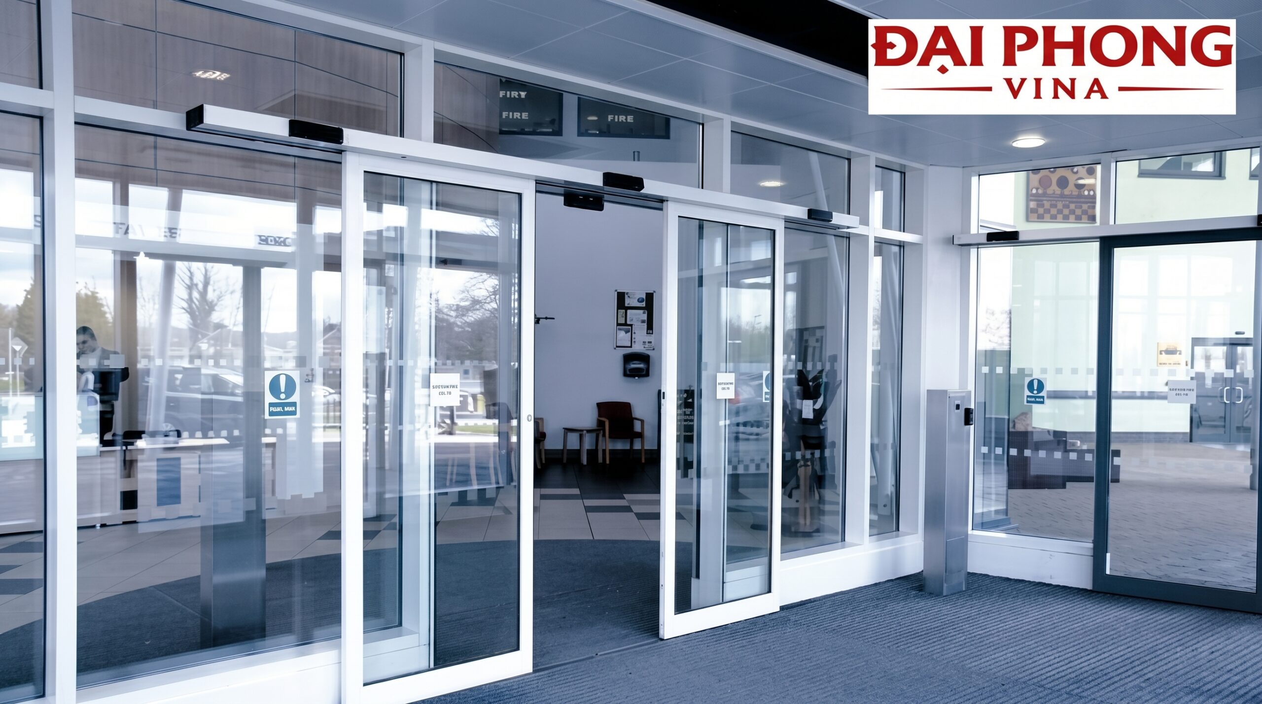 thi công và lắp đặt cửa kính tự động Hàn Quốc KCN Đông Anh