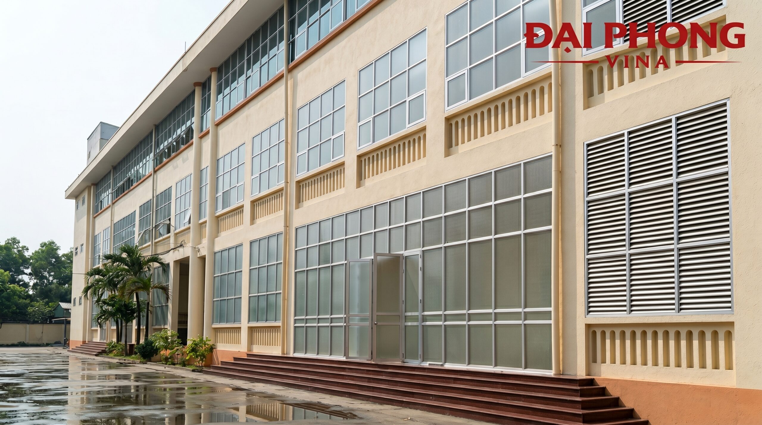 thi công và lắp đặt hệ thống cửa nhóm kính văn phòng Khu công viên công nghệ phần mềm Hà Nội (Hanel)