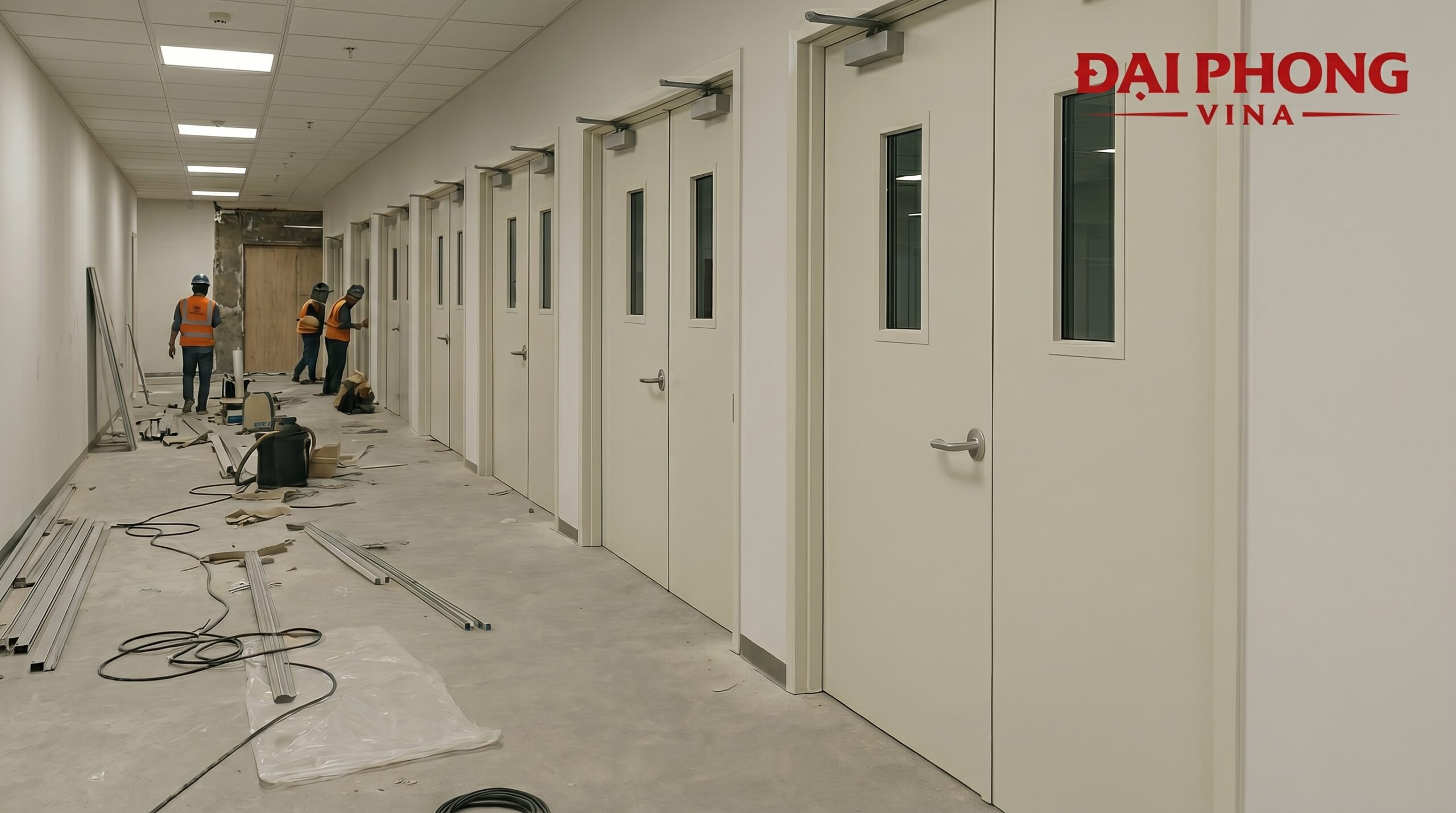 thi công và lắp đặt cửa thép chống cháy EI 60, EI 90 KCN Khu Cháy