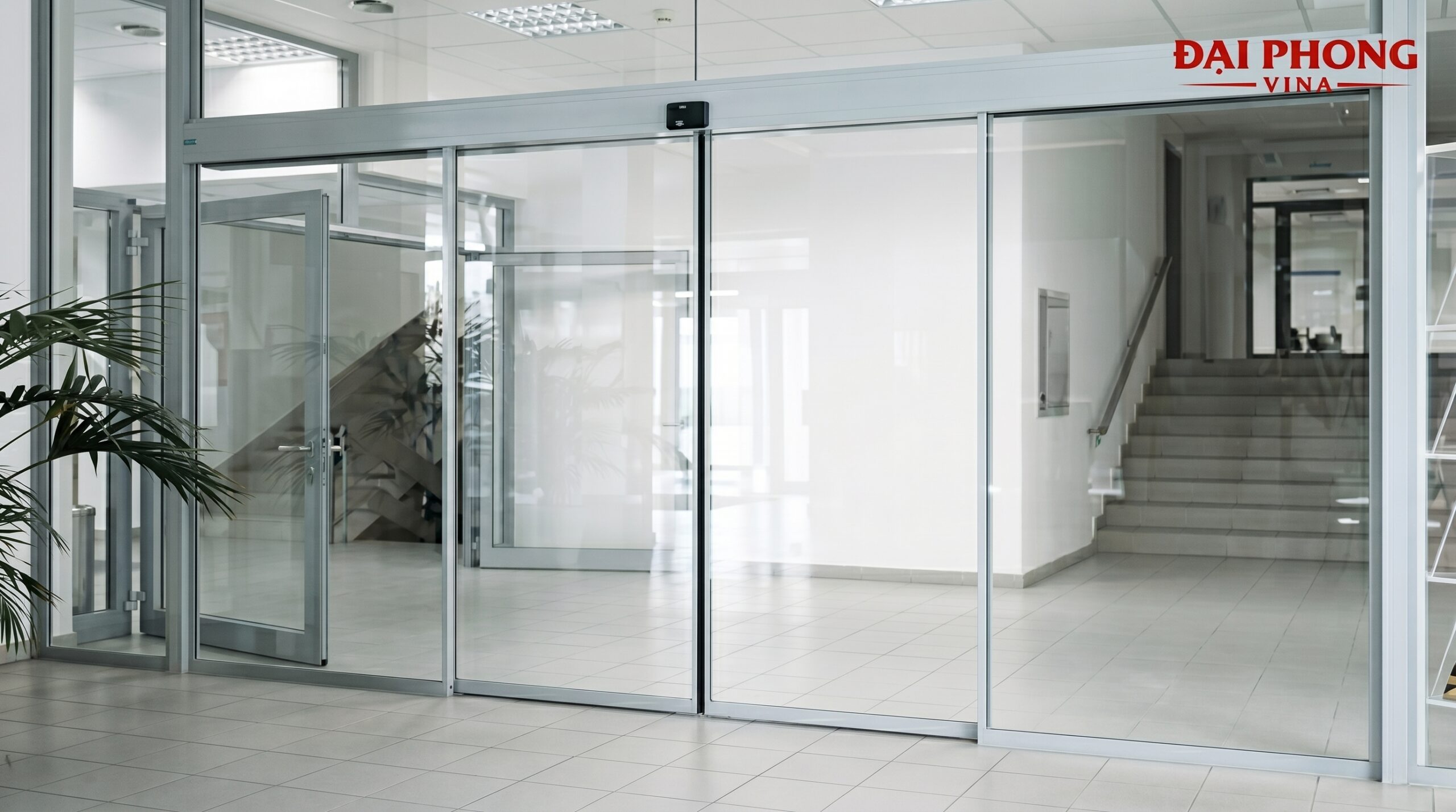 thi công và lắp đặt cửa kính tự động Hàn Quốc KCN Phụng Hiệp mở rộng