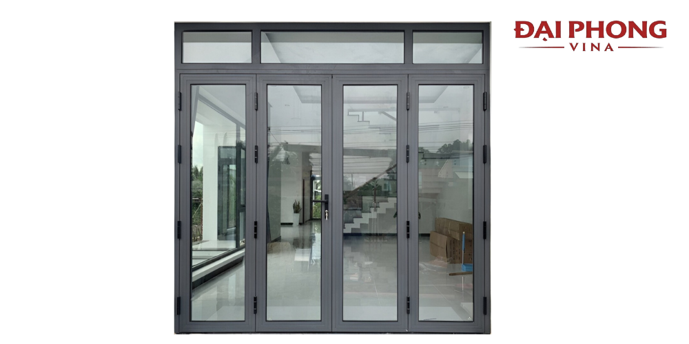 Cửa đi mờ quay 4 cánh